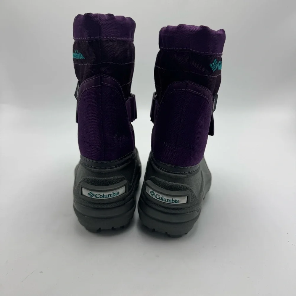 Columbia Powderbug Plus II Toddler Snow Boots Purple Gray Size 4 Winter Boot